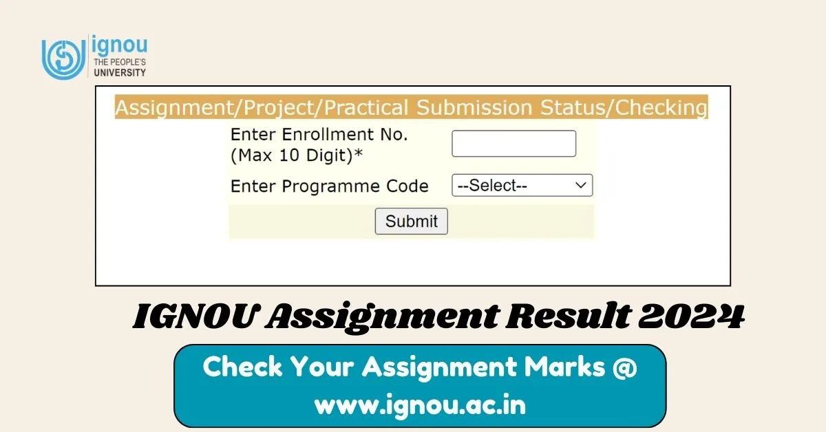 IGNOU Assignment Result 2024